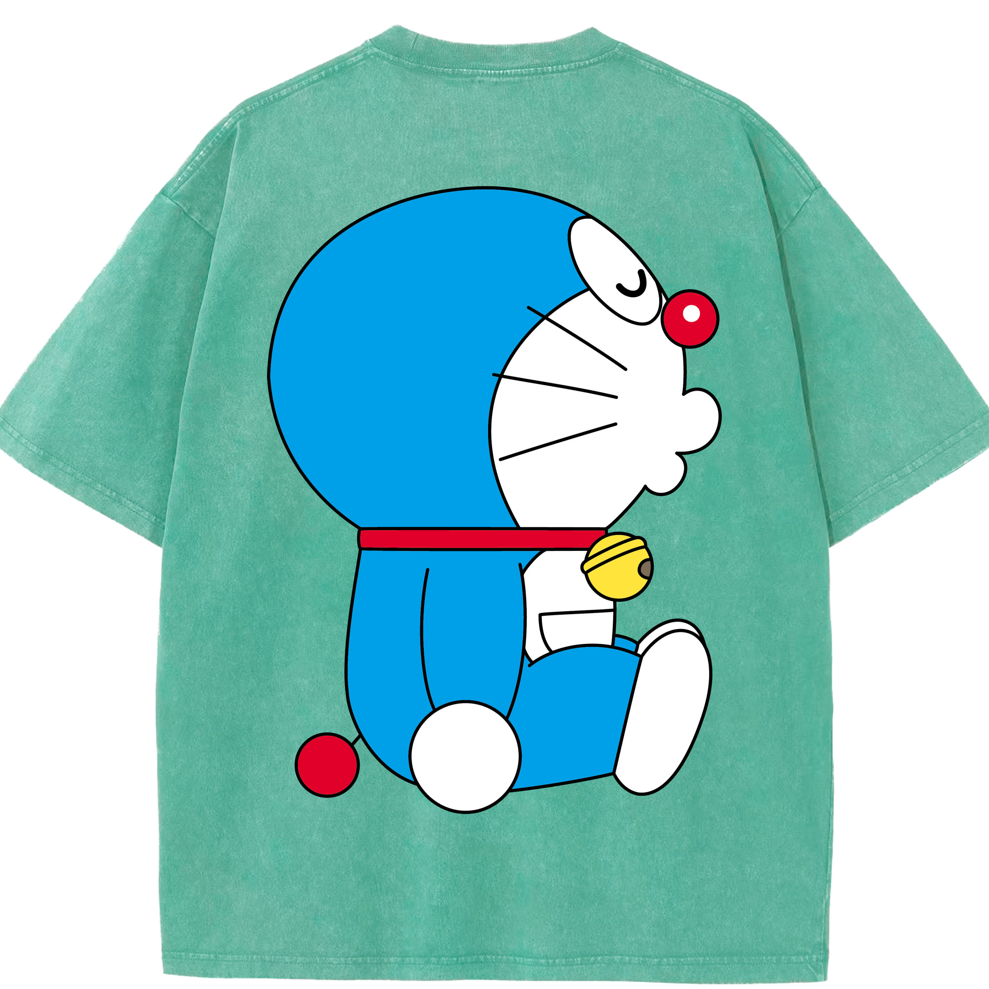 （画像用） ドラえもん Doraemon 綿100% ヴィンテージ風 半袖Tシャツ（背面プリント）